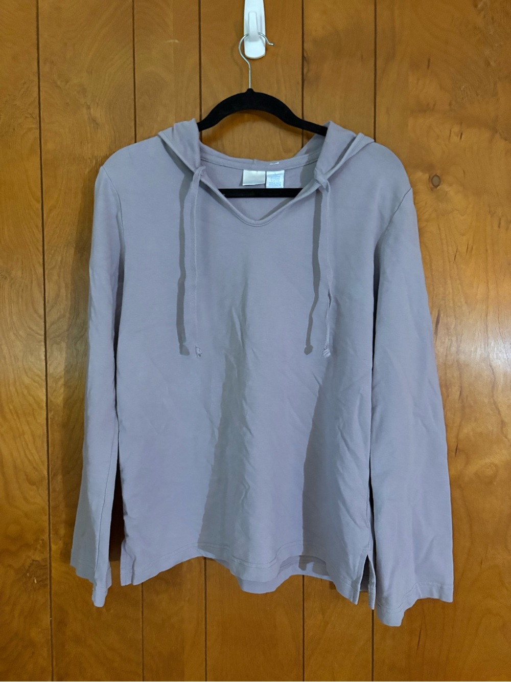 Prospirit Women's V-Neck Hooded Sweater - Lavender